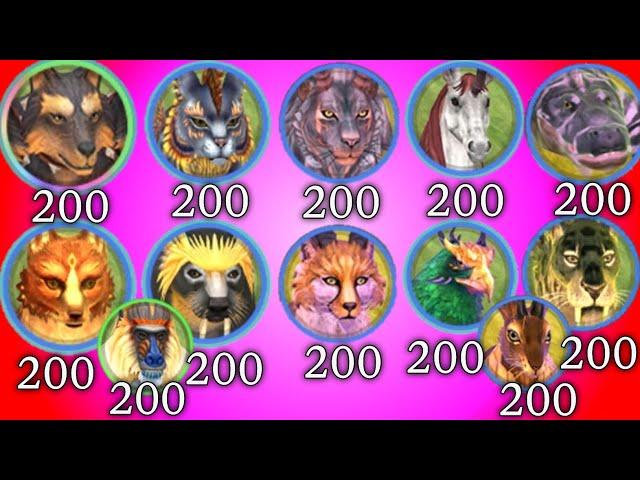 WildCraft: Reaching Lvl 200 all Animal ||