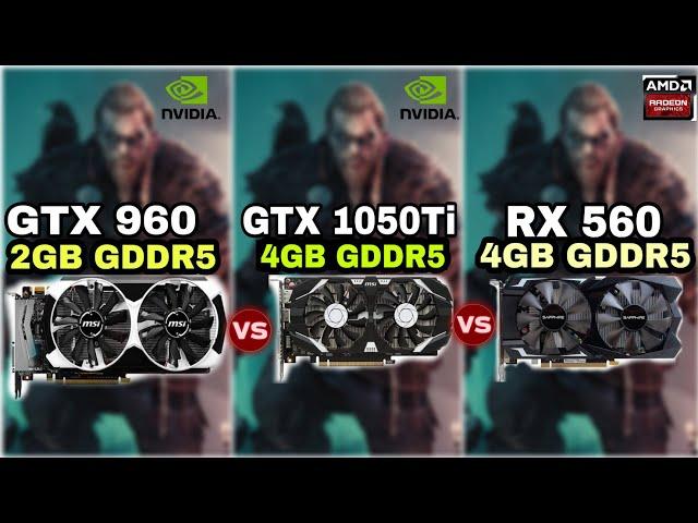 GTX 960 Vs GTX 1050 ti Vs RX 560 | 10 Games Tested !