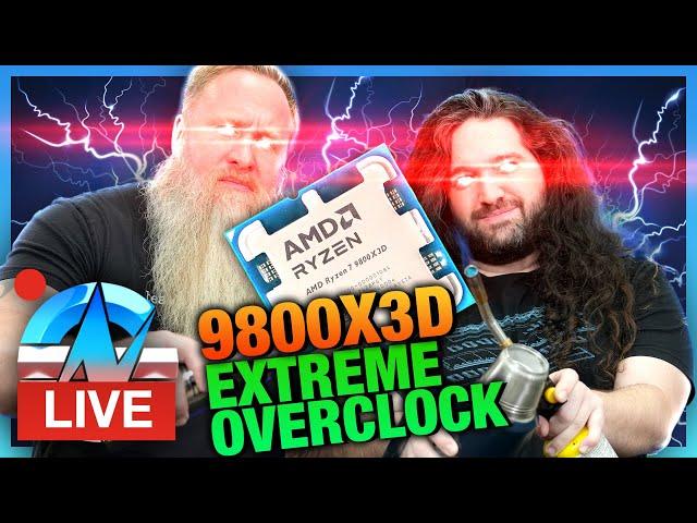 LIVE: AMD R7 9800X3D Extreme Overclocking & Gaming on Liquid Nitrogen