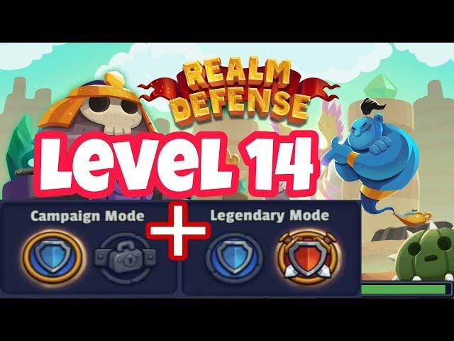 Realm Defense Level 14 Campaign And Legendary With Local Heroes