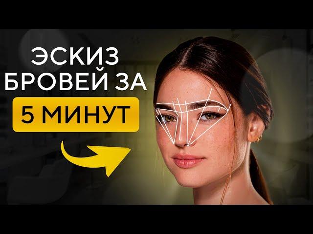 Готовим брови к татуажу! / Как сделать идеальный эскиз бровей?