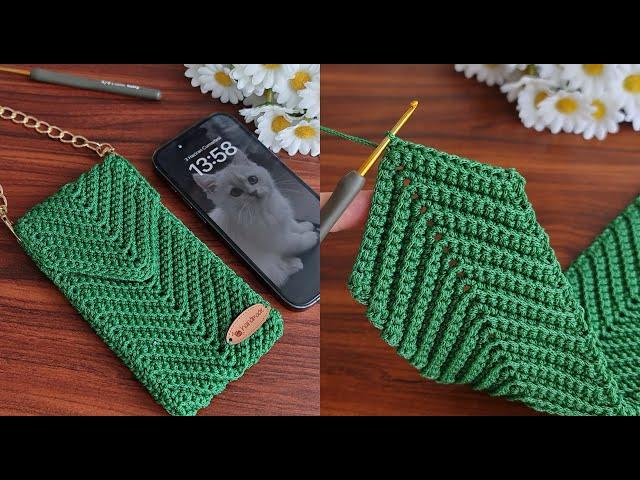 Wow!..  Super Easy. How to make a mini very useful phone case. Mini telefon çantası yapımı