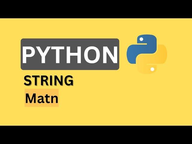 Python matnlar (strings)