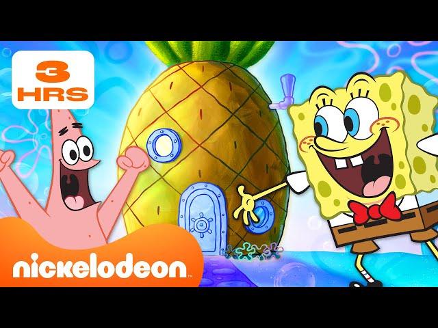 SpongeBob | Oltre 3 ORE nelle case di Bikini Bottom!  | Nickelodeon Italia