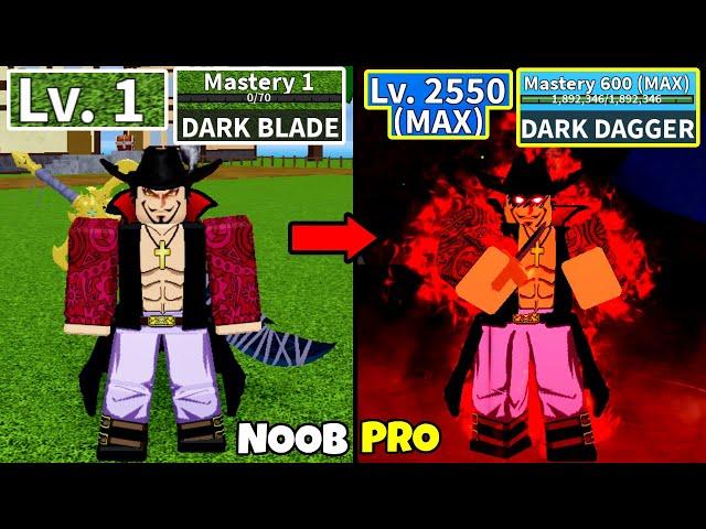 Beating Blox Fruits as Mihawk! Lvl 0 to Max Lvl Full Human v4 Awakening Noob to Pro in Blox Fruits!