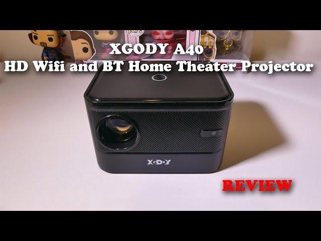 Xgody A40 HD Wifi and BT Android TV OS Home Theater Projector REVIEW