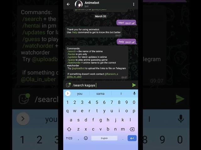How to use Animebot @Any_Animebot #telegram