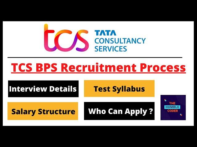 Tcs Bps Recruitment Process | TCS Smart Hiring | Exam Pattern | Syllabus | Interview| How to Prepare