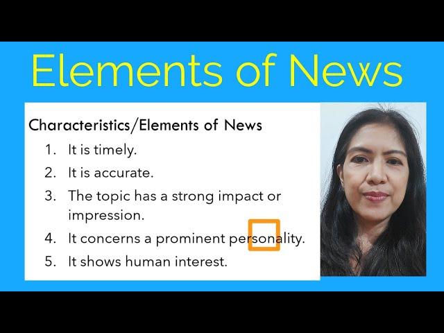 Elements of News I Teacher Ai R