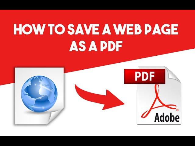 How to save any web page as a PDF file - Web pages to PDF converter