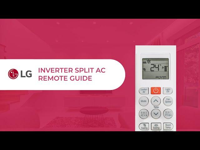 LG Inverter Split AC Remote Guide | Special Functions