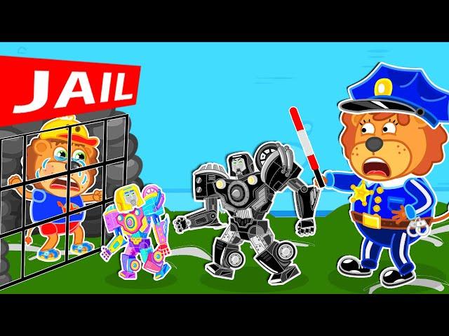 Oh No! Police Catches Toys. Kids Pretend Play | Lion Family | Cartoon for Kids