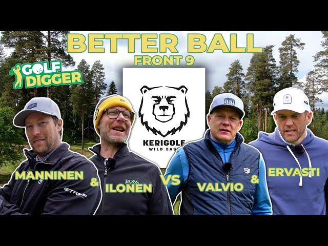 ILONEN & MANNINEN vs ERVASTI & VALVIO - Kerigolf front 9 (Mikko`s Backtee challenge)