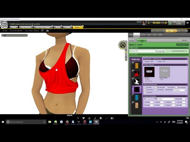 IMVU Creating:Clothing Textures!