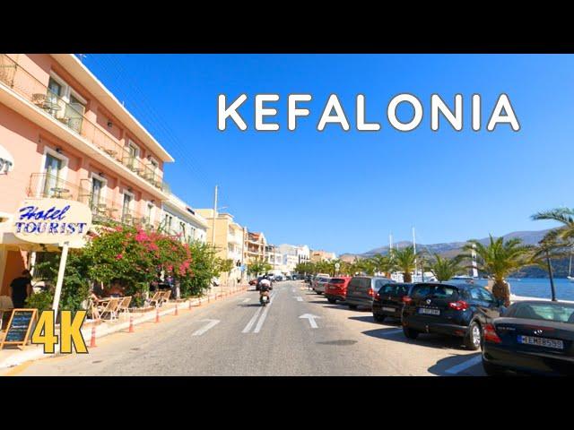 Argostoli Kefalonia Greece - Driving tour - 4K