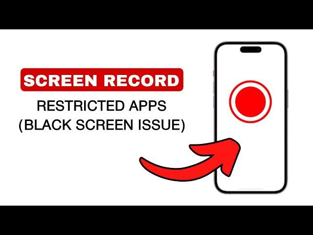 How to Screen Record Restricted Apps | Black Screen Problem - 2024 (Quick & Easy)