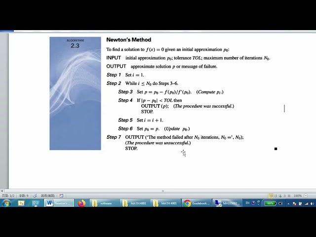 Python Programming for Newton's Method