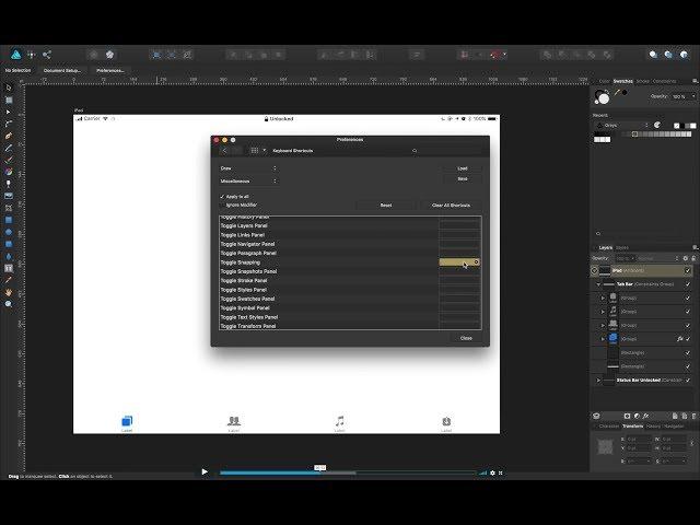 Quick Tip - How to Set Up Custom Key Commands in Affinity Designer