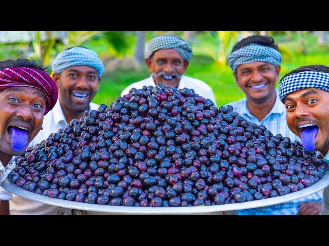 100kg JAVA FRUIT | SWEET FRUIT JAM Recipe Cooking in Village | NAVAL PAZHAM | Black Plum Jamun Fruit