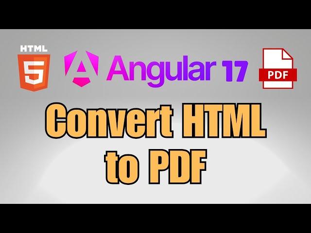 How to convert HTML to PDF in Angular 17?