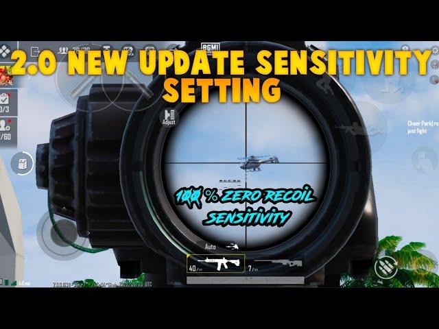 New 2.0 update sensitivity setting for pubg || 100% zero recoil sensitivity setting for pubg || bgmi