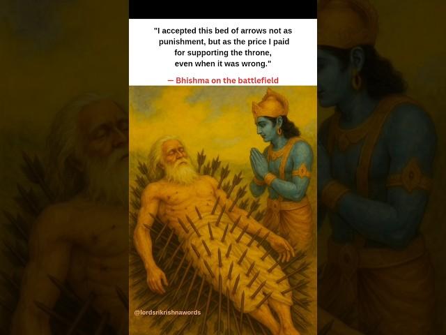 Bed of Arrows: 10th day of Mahabharta️#mahabharat #shorts #krishna #trending #quotes #shortsvideo