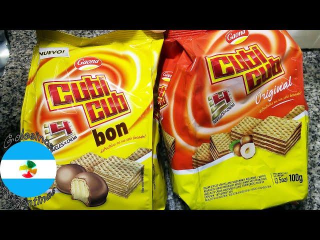 Gaona Cubi Cub Bon y Original Obleas dulces Rellenas Maní y Chocolate y Maní y Avellana - Cubicub