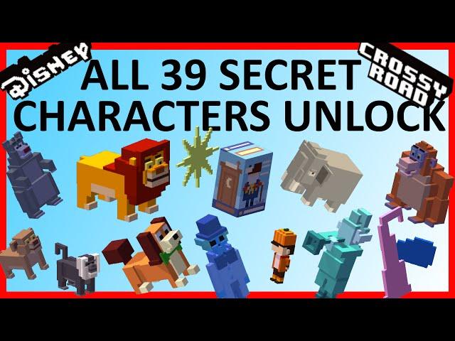 DISNEY CROSSY ROAD All 39 Secret Characters Unlock | The Complete Guide w Jungle Book Update