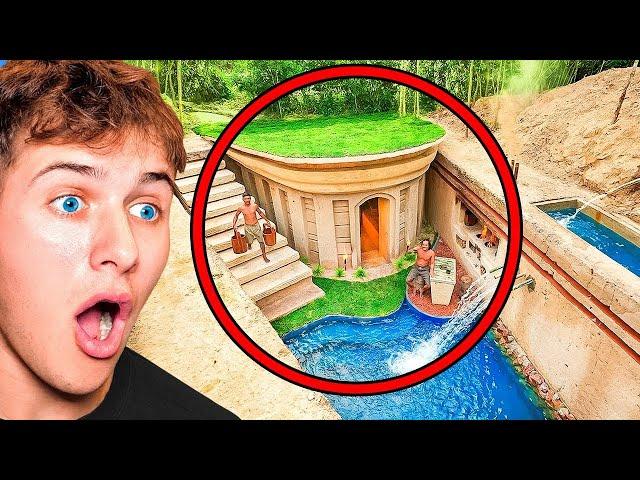 BeckBros React to 100 Days Modern Underground Hut (MR. HEANG)