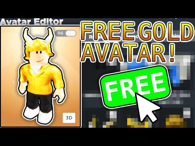 How To Make A FREE COOL GOLD AVATAR... (Roblox)