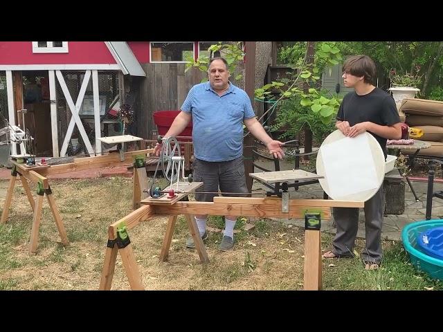 Spin Art Machine (Home Made Human Powered)