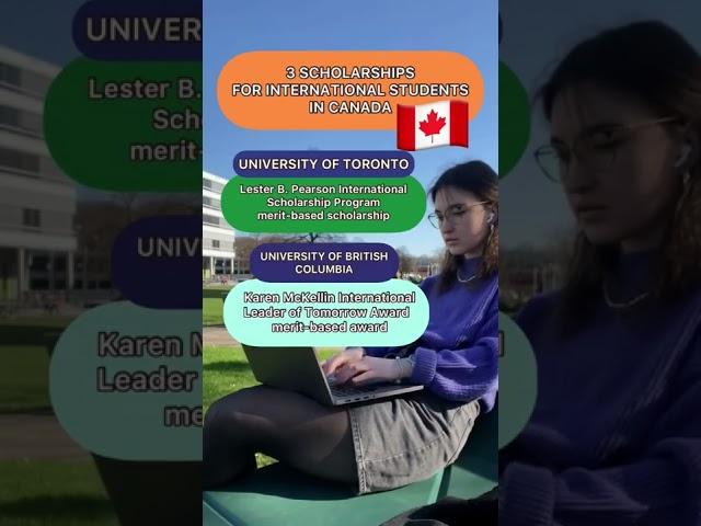 3 SCHOLARSHIPS FOR INTERNATIONAL STUDENTS IN CANADA 