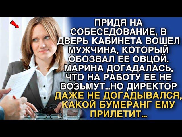 ПРИДЯ НА СОБЕСЕДОВАНИЕ, В ДВЕРЬ КАБИНЕТА ВОШЕЛ МУЖЧИНА, КОТОРЫЙ ОБОЗВАЛ ЕЕ ОВЦОЙ. НО ПОТОМ…