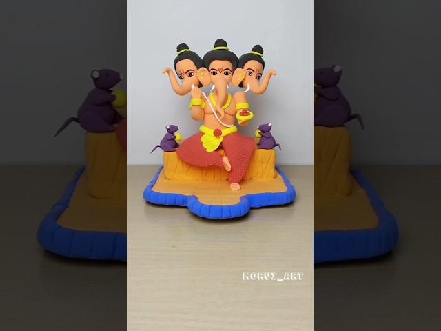 DIY Ganesh Chaturthi Special  Ganpati Bappa idol Making  #ganeshchaturthi #shorts #clayart #art