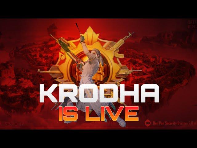 Trying SOLO 30 Kills BGMI LIVE DAY 1 | Krodha is Live | krodhaislive | iphone 15 pro max