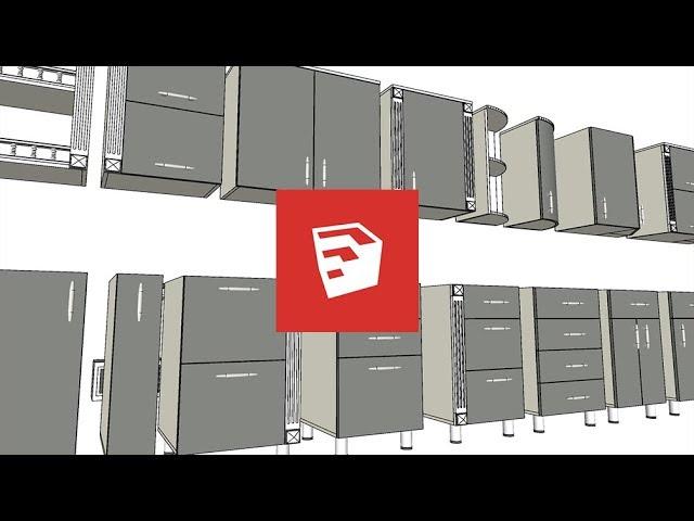 Динамические компоненты кухонных секций для SketchUp