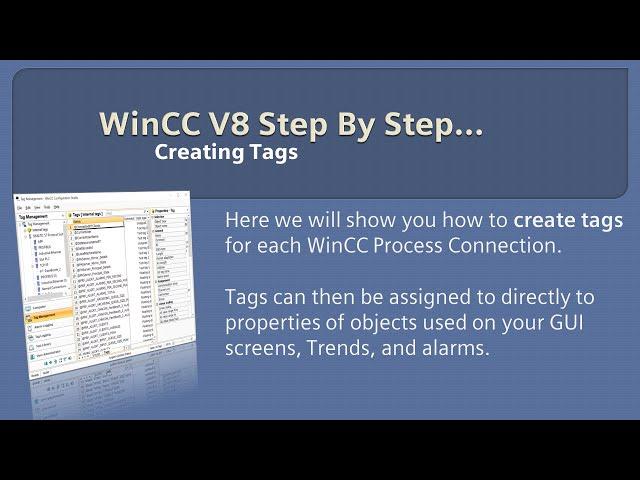 WinCC v8.0 Step By Step 4: Create Tags under S7 PLC Connection  Learn SCADA Programming #winccguru