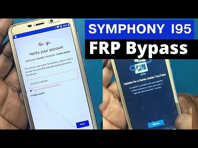 Symphony i95 FRP Bypass tutorial || How to remove google account verification on symphony i95