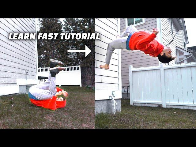 How to Wall Flip Parkour - At Home Easy - Turning a Backroll into a Backflip off Wall