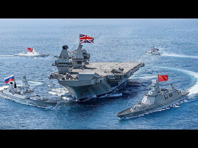 Royal Navy Aircraft Carrier SURROUNDED by Chinese and Russian Ships, Then THIS Happened...