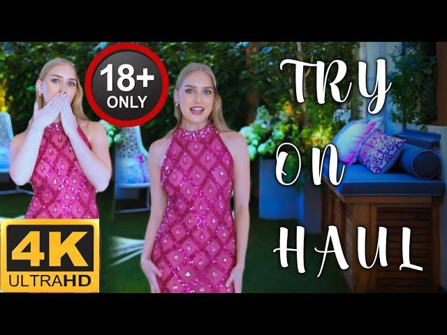 FISHNET DRESS TRANSPARENT TRY ON HAUL (4K) SEE THROUGH LINGERIE HAUL BRALESS CLOTHES