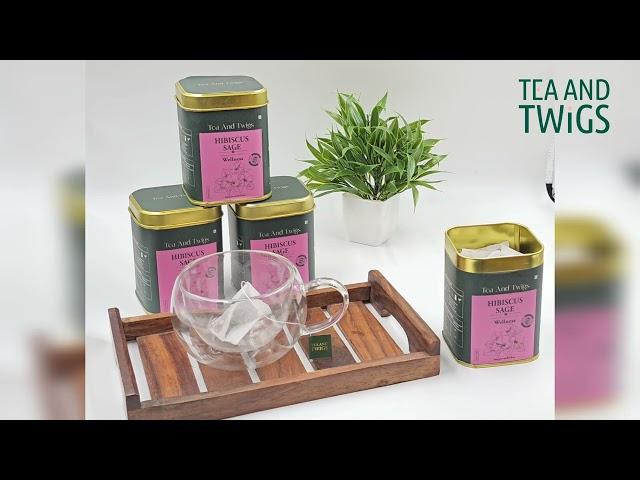 Hibiscus Sage Tea| Herbal Tea | Non Caffeine Tea|Hibiscus Tea | Wellness Collection by Tea And Twigs
