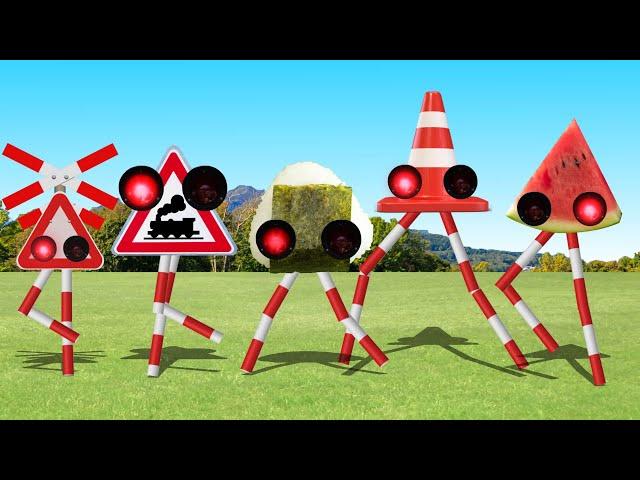 Triangular railroad crossing marches