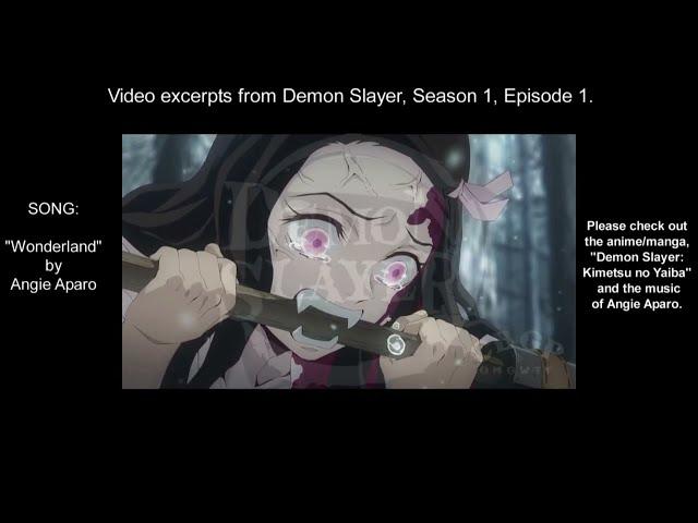 Wonderland of DEMON SLAYER: Kimetsu no Yaiba - ANGIE APARO music video montage with lyrics | Nezuko