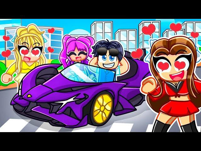 RIZZING GIRLS With The VIP SUPERCAR In Roblox DRIVING EMPIRE!