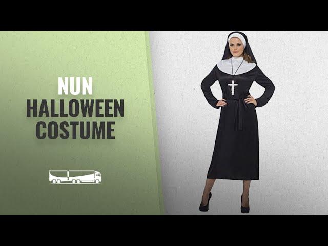 Nun Halloween Costume Ideas [2018]: Smiffys Adult Women's Nun Costume, Dress, Belt and Headdress,