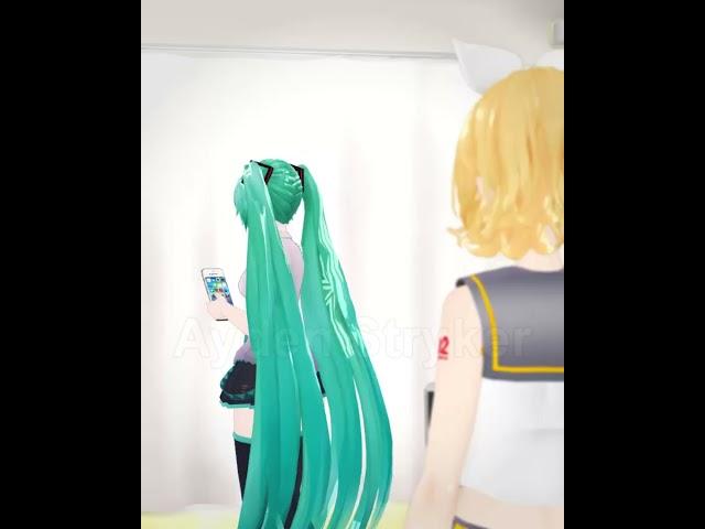 [MMD Talkloid] Miku and Rin kiss #talkloid #mikuvocaloid #miku #hatsunemikuvocaloid #mikumiku