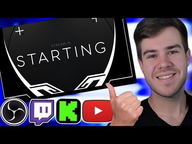 How to Add a Starting Soon Screen on OBS Studio | Twitch Kick YouTube