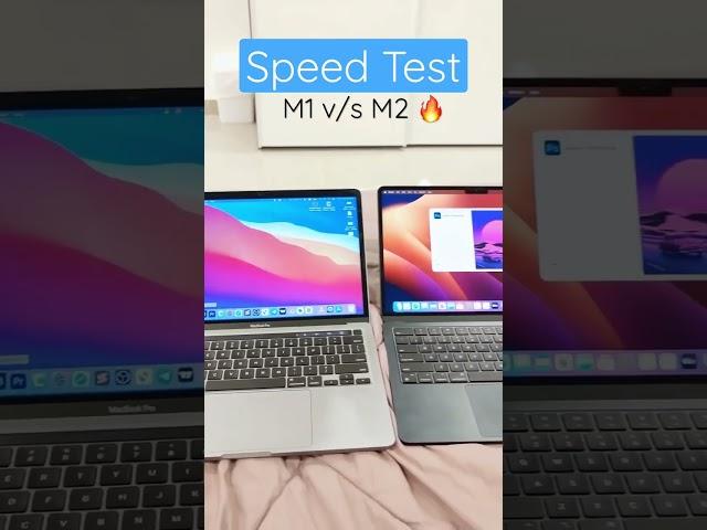 Apple MacBook Pro M1 vs Macbook Air M2 speed test #shorts #apple #technology #m1 #macbook #laptop