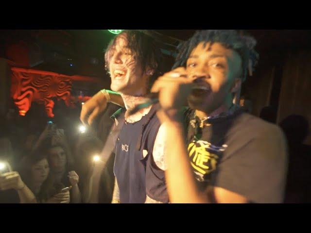 Lil Peep & Lil Tracy - white wine + white tee (live in Sacramento, CA - May 4, 2017)